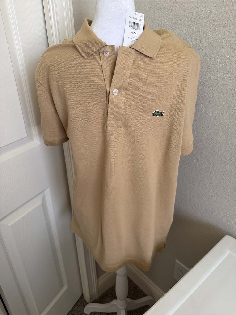 Authentic Lacoste Men's Polo Shirt in Beige